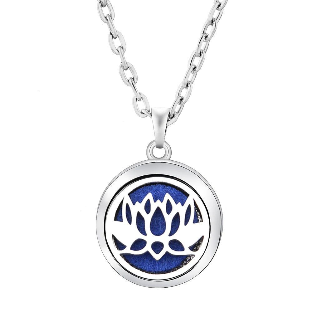 Tree of Life Aromatherapy Necklace | Stainless Steel Essential Oil Pendant