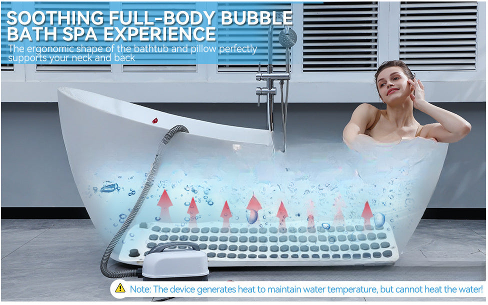 Home Spa Bubble Massage Mat – Anti-Slip Bathtub Massage Machine for Full Body Relaxation